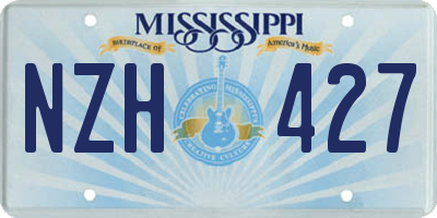 MS license plate NZH427
