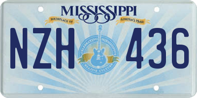 MS license plate NZH436