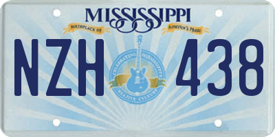 MS license plate NZH438