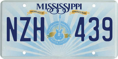 MS license plate NZH439