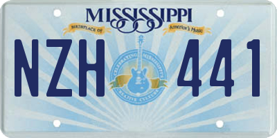 MS license plate NZH441