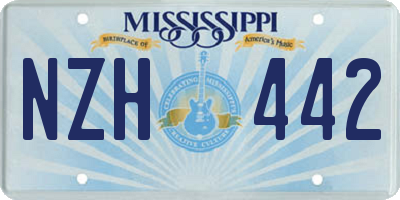 MS license plate NZH442
