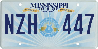 MS license plate NZH447