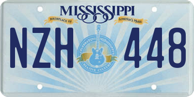 MS license plate NZH448