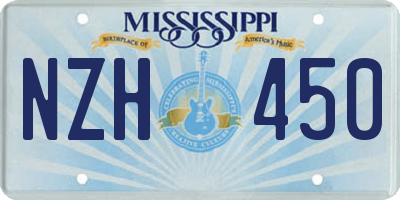 MS license plate NZH450