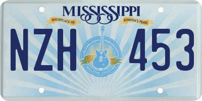 MS license plate NZH453