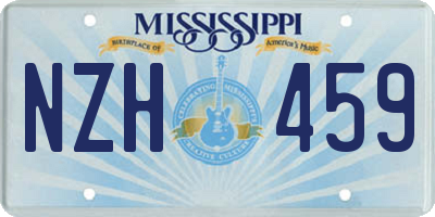 MS license plate NZH459