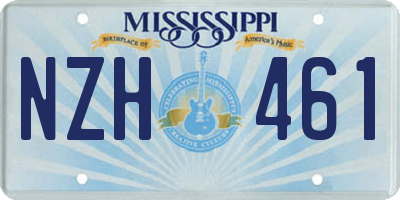 MS license plate NZH461