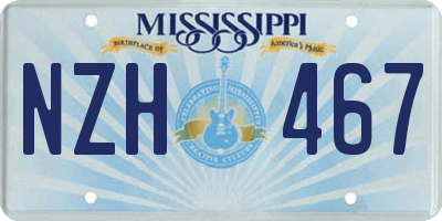 MS license plate NZH467