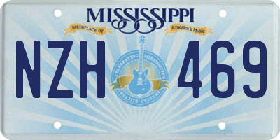 MS license plate NZH469