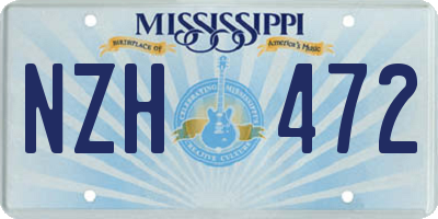 MS license plate NZH472