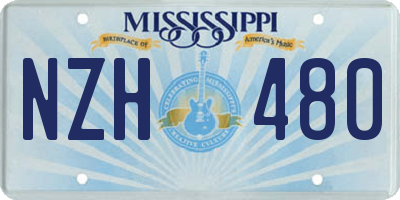 MS license plate NZH480
