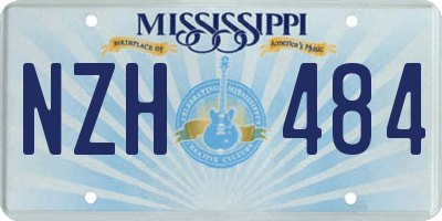 MS license plate NZH484