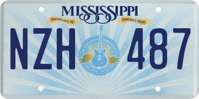 MS license plate NZH487