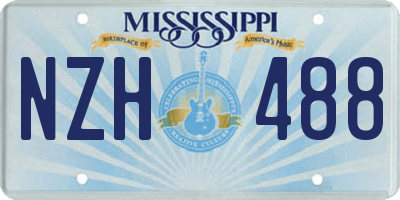 MS license plate NZH488
