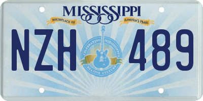 MS license plate NZH489