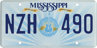 MS license plate NZH490