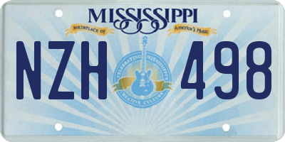 MS license plate NZH498