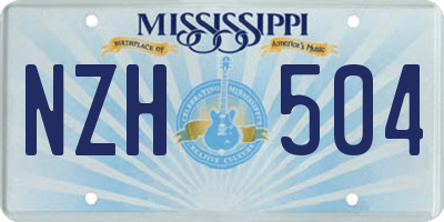 MS license plate NZH504
