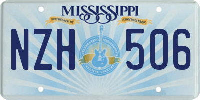 MS license plate NZH506