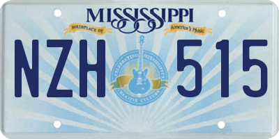 MS license plate NZH515