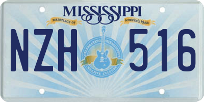 MS license plate NZH516