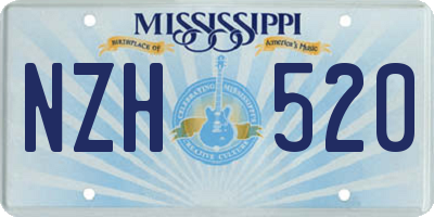 MS license plate NZH520