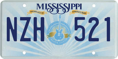 MS license plate NZH521