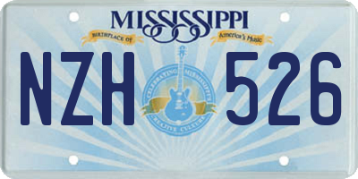 MS license plate NZH526