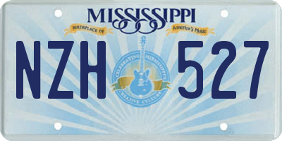 MS license plate NZH527