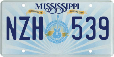 MS license plate NZH539