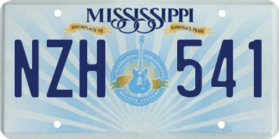 MS license plate NZH541