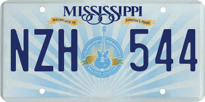 MS license plate NZH544