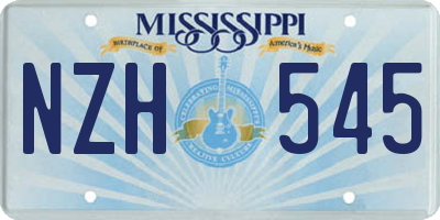 MS license plate NZH545