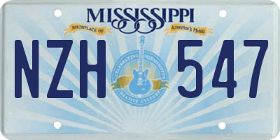 MS license plate NZH547