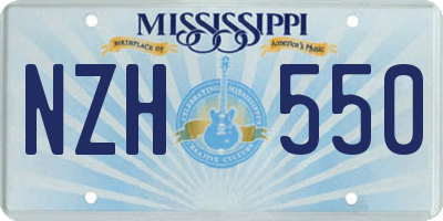 MS license plate NZH550