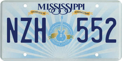 MS license plate NZH552