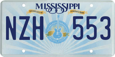 MS license plate NZH553