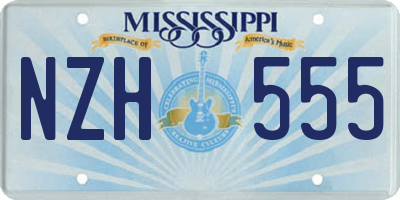 MS license plate NZH555