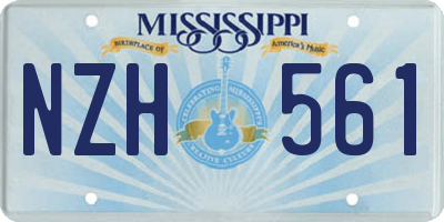 MS license plate NZH561