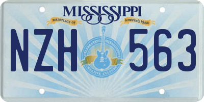MS license plate NZH563