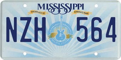 MS license plate NZH564