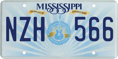 MS license plate NZH566