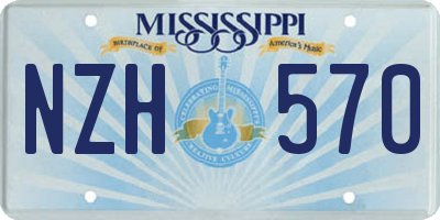 MS license plate NZH570