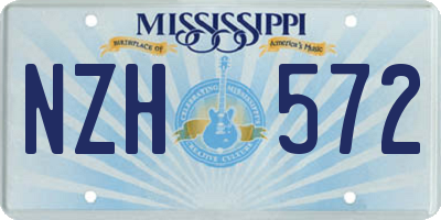 MS license plate NZH572