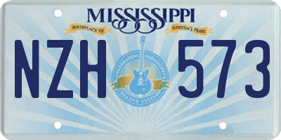 MS license plate NZH573