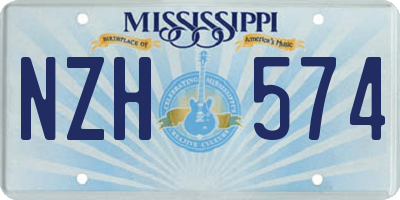 MS license plate NZH574