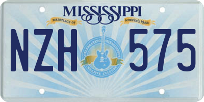 MS license plate NZH575