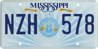 MS license plate NZH578
