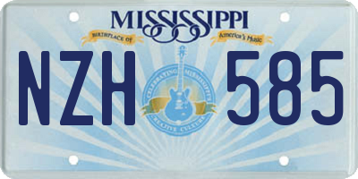 MS license plate NZH585